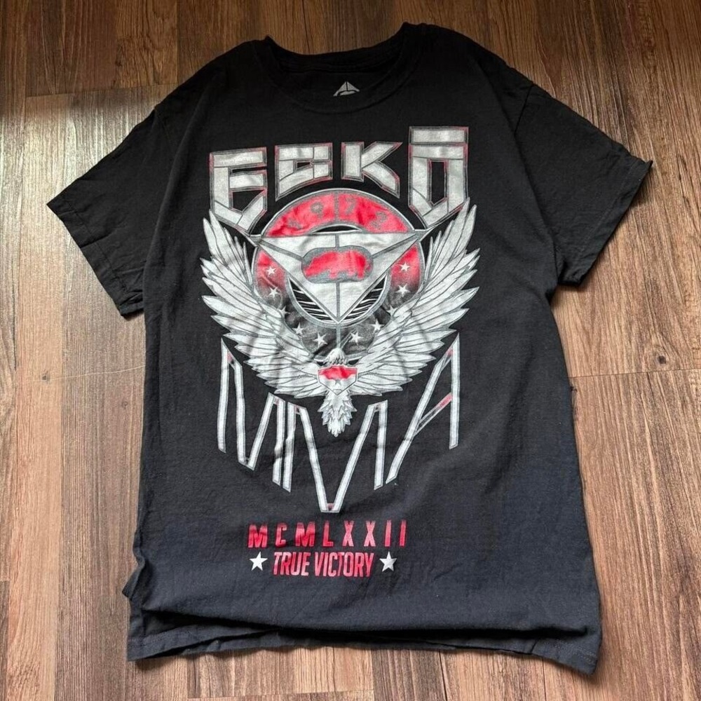 Ecko Unltd MMA T-Shirt Mens Medium Graphic Print Short Sleeve Black